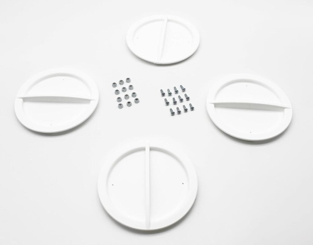 Flame King Dual 30LB LP Propane Tank Light Plastic Heavy Duty Cover for RV, Travel Trailer, Camper - White