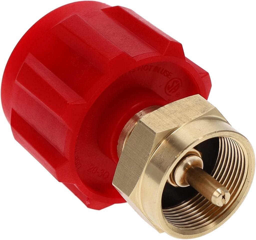 GasOne Propane Refill Adapter - Fill 1lb Propane Tank from 20lb Propane Tank - Red GasOne Propane Refill Adapter - Fill 1lb Propane Tank from 20lb Propane Tank - Red