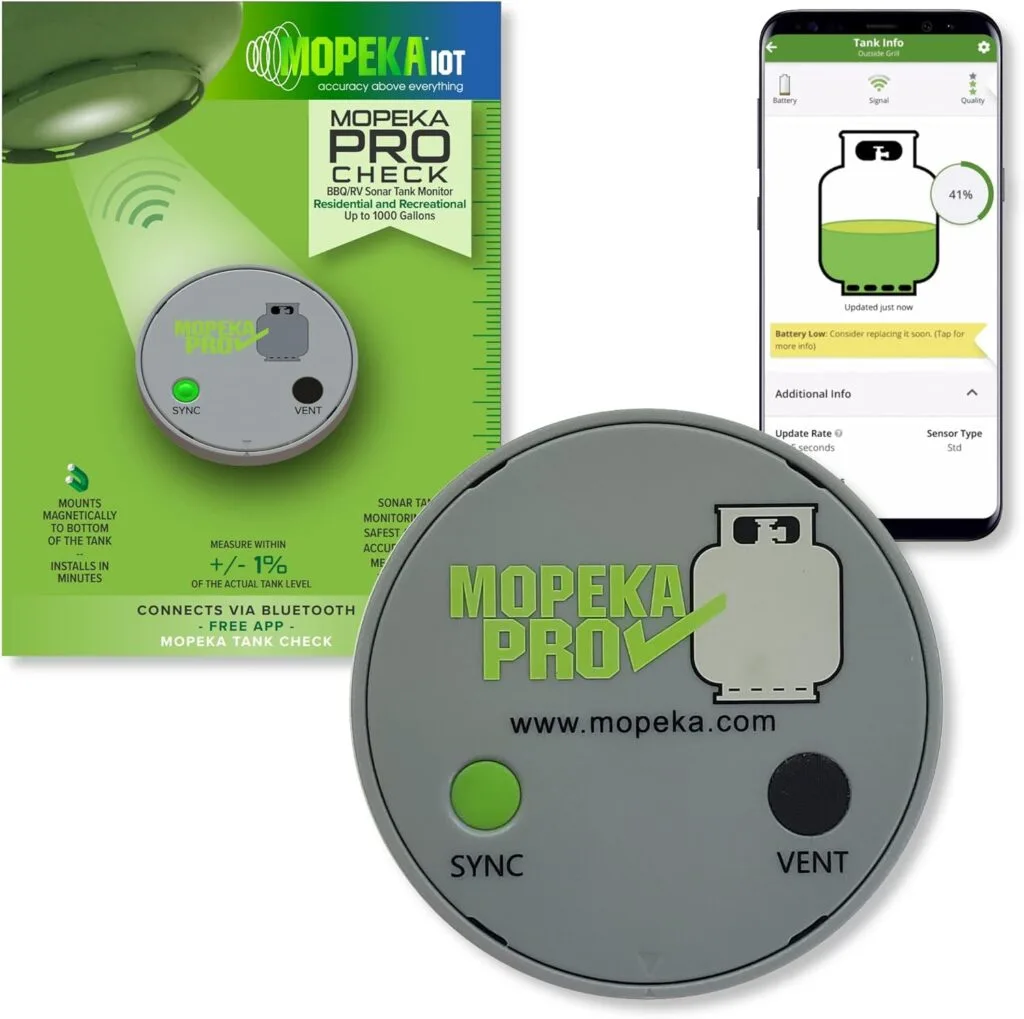 Mopeka Pro Check Bundle - 2 Pro Check Sensors and 1 LED Display - Wireless Propane Gauge for your Dual RV Tanks - Monitor Propane Levels Inside your RV on the LED Display or the Free Tank Check App