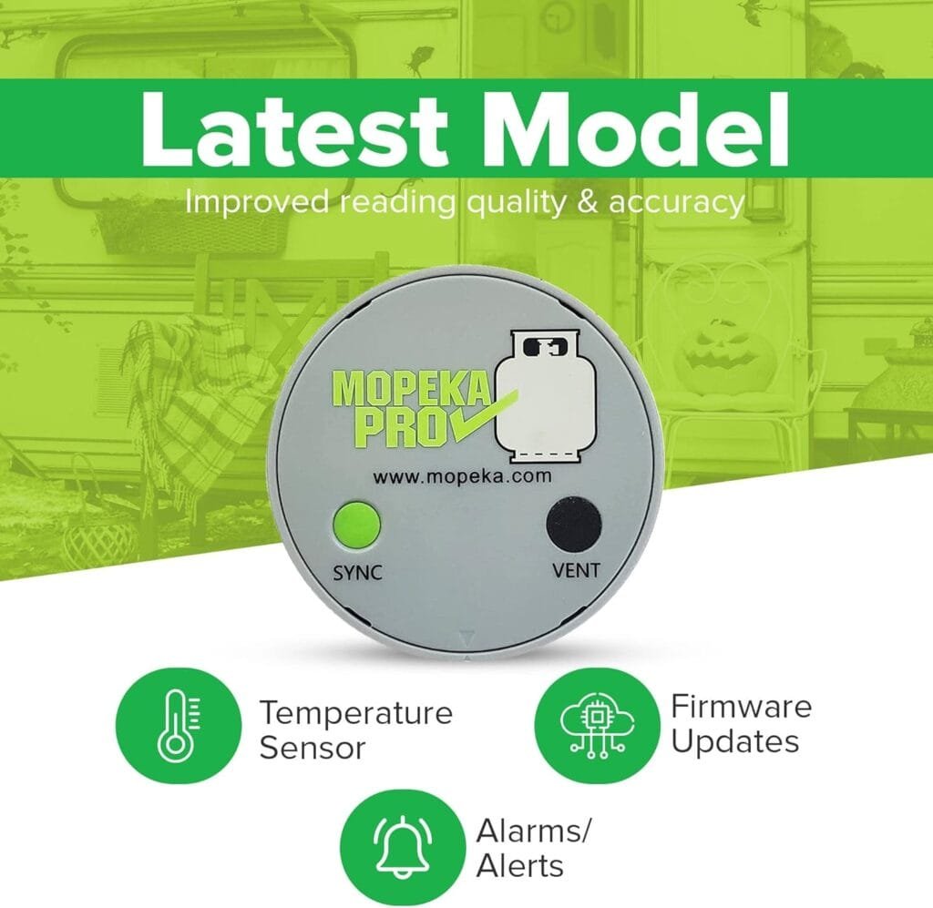 Mopeka Pro Check Bundle - 2 Pro Check Sensors and 1 LED Display - Wireless Propane Gauge for your Dual RV Tanks - Monitor Propane Levels Inside your RV on the LED Display or the Free Tank Check App Mopeka Pro Check Bundle - 2 Pro Check Sensors and 1 LED Display - Wireless Propane Gauge for your Dual RV Tanks - Monitor Propane Levels Inside your RV on the LED Display or the Free Tank Check App