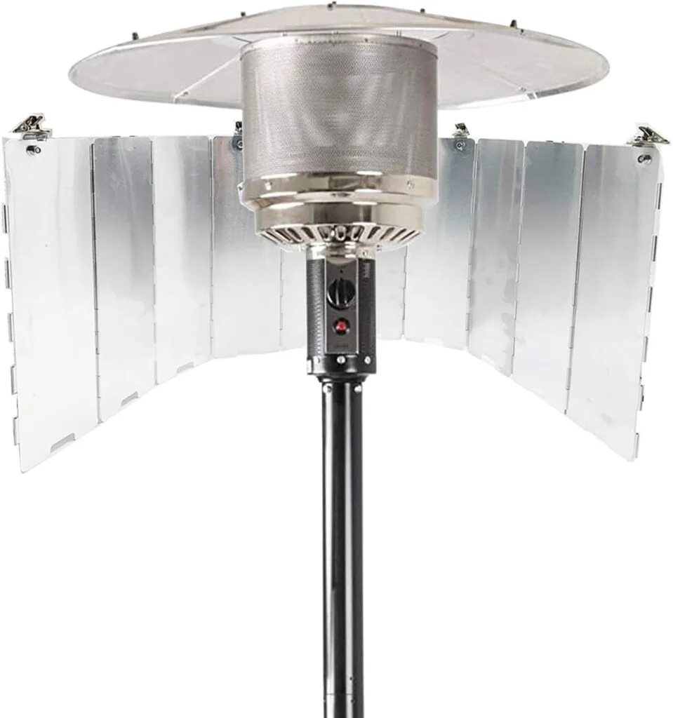 Adjustable Heat Focusing Reflector for Round Natural Gas and Propane Patio Heaters Adjustable Heat Focusing Reflector for Round Natural Gas and Propane Patio Heaters