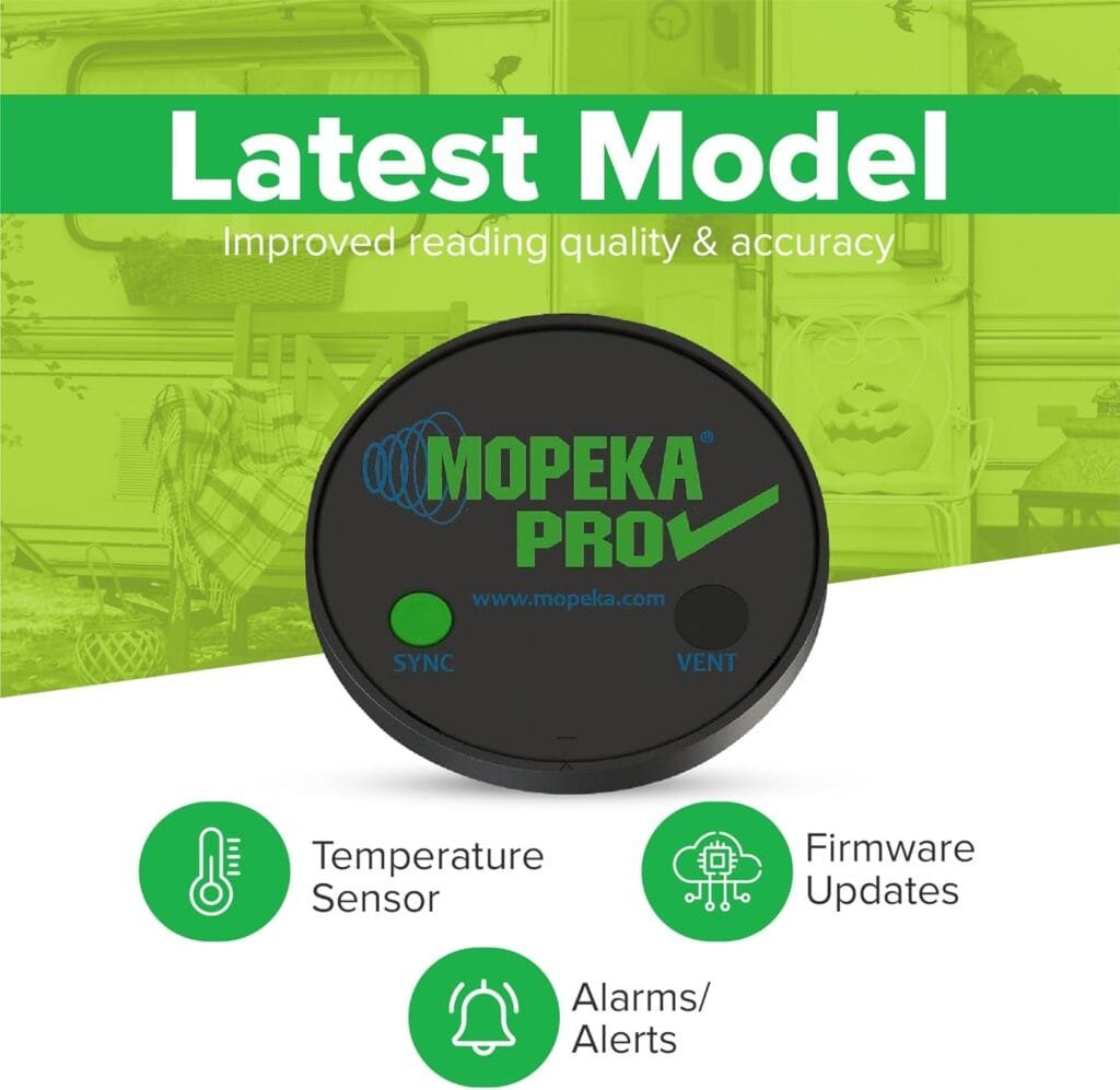 Mopeka Pro Check Universal Sensor with Mount Collar - RV Must Have Accessory to Monitor Outside Gray and Potable Water Tanks from Inside Your Camper - Or Diesel, Oil, 100 Gallon Water and Poly Tanks