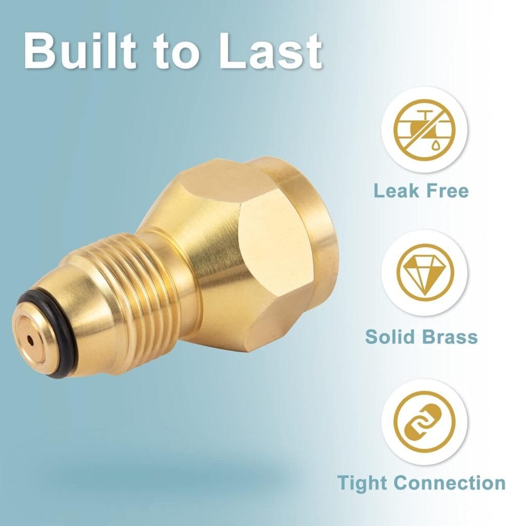 SHINESTAR Universal Propane Refill Adapter for 1 lb Tanks, Propane Adapter 1 lb to 20 lb for 16 oz Propane Fuel Cylinder, Solid Brass SHINESTAR Universal Propane Refill Adapter for 1 lb Tanks, Propane Adapter 1 lb to 20 lb for 16 oz Propane Fuel Cylinder, Solid Brass