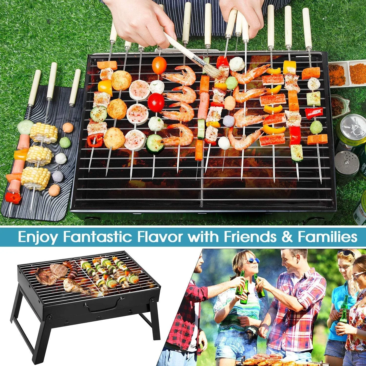Folding Portable Barbecue Charcoal Grill Review