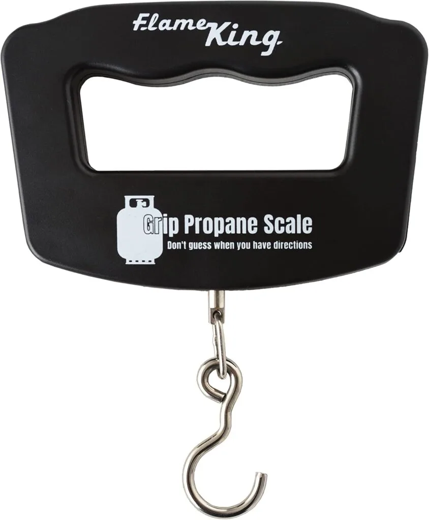 Flame King Propane Tank Digital Scale for 5LB, 10LB, 20LB, 30LB, 40 LB Propane Tanks, (Black)