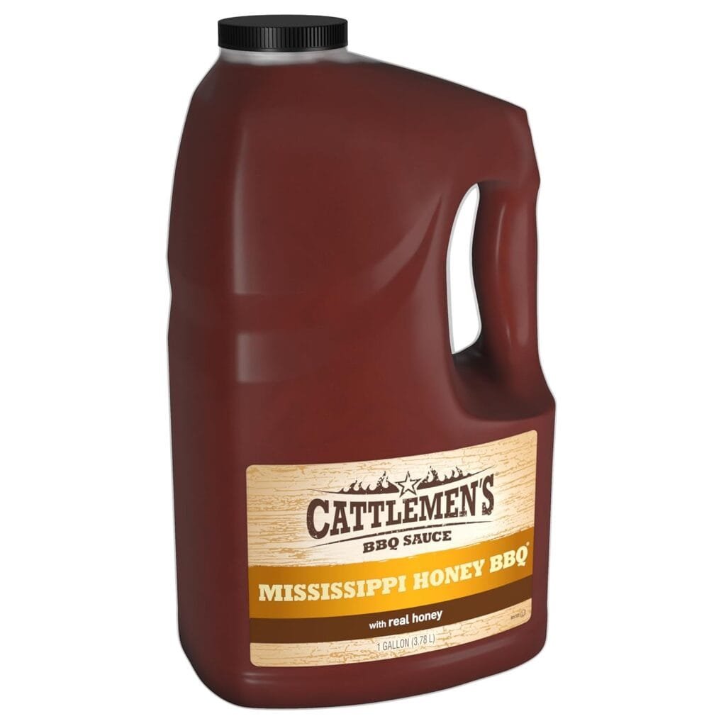 Cattlemens Mississippi Honey BBQ Sauce, 1 gal - One Gallon Bulk Container of Mississippi Honey Barbecue Sauce Blend of Honey, Vinegar, Hickory and More for Dipping and Barbecue Recipes Cattlemens Mississippi Honey BBQ Sauce, 1 gal - One Gallon Bulk Container of Mississippi Honey Barbecue Sauce Blend of Honey, Vinegar, Hickory and More for Dipping and Barbecue Recipes