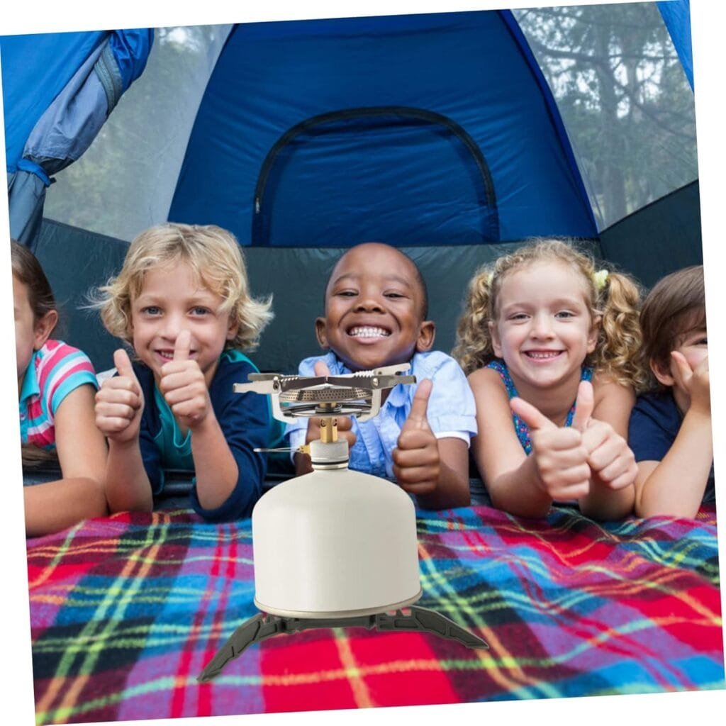 FAVOMOTO 4 Pieces Outdoor Gas Holder Fixed Gas Holder Gas Stove Support for Camping Gas Universal Abdominal