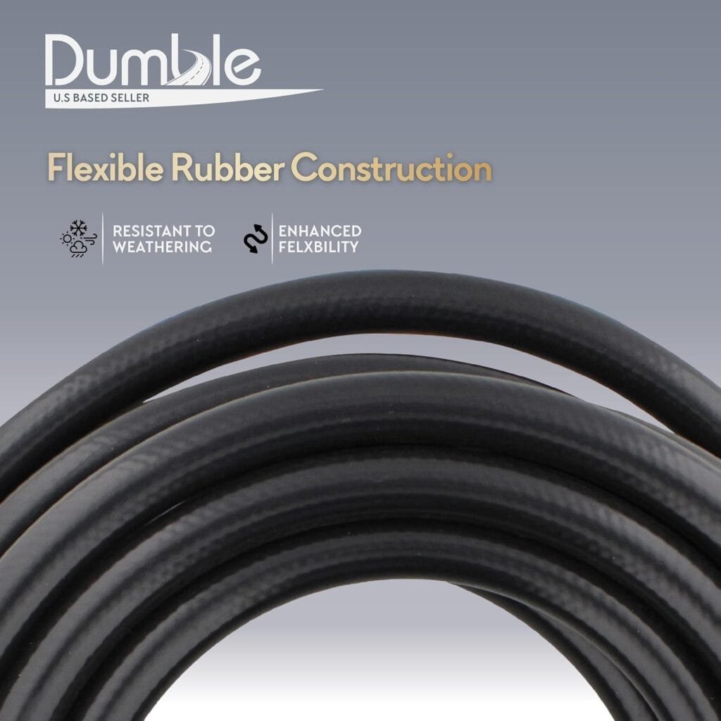 Dumble 18 Feet Low Pressure Propane Quick Connect Hose Extension - 3/8 Inch Female Flare and 1/4 Inch Male Quick Connect for RV, Camper, BBQ Grill, Propane Tank, Heater, and Firepits