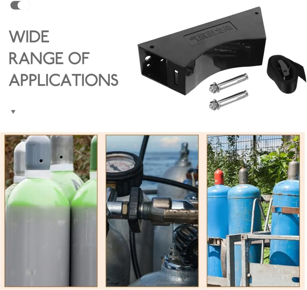 Gas Cylinder Bracket Wall-Mounted Holder for Propane Tanks Lightweight and Easy to Install for Home Rv Use Design