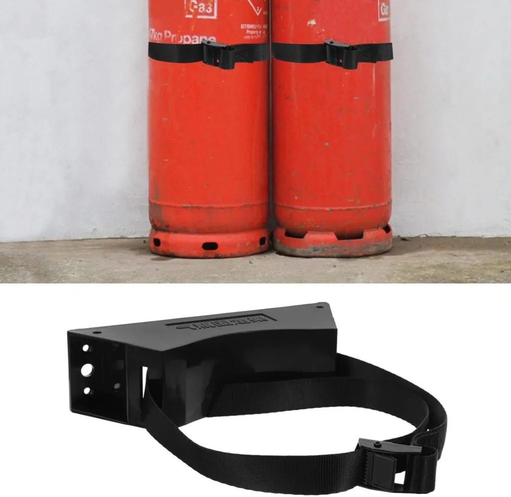 Gas Cylinder Bracket Wall-Mounted Holder for Propane Tanks Lightweight and Easy to Install for Home Rv Use Design