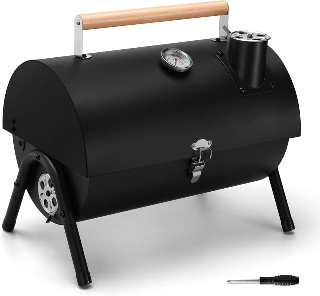 Portable Charcoal Grill Set of 12, Leonyo Tabletop Charcoal Grills, Compact Small BBQ Grill with Griddle Accessories for Outdoor Camping, Patio, Backyard, Beach, RV Traveling