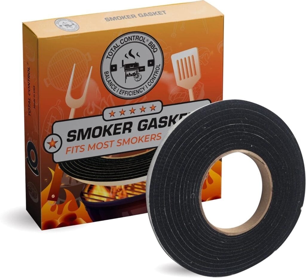 Total Control 1/2 x 1/8 Black Hi Temp BBQ smoker Gasket Self Stick15 ft LavaLock