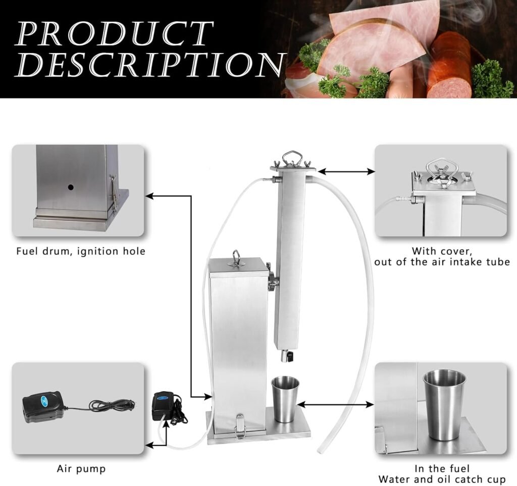 Marada Cold Smoke Generator Works with Any Outside BBQ Grill Hot or Cold Electric Smoker Pellet Accessory Add Natural Smoky Flavor to Meat Vegetable Electric Smoke Maker