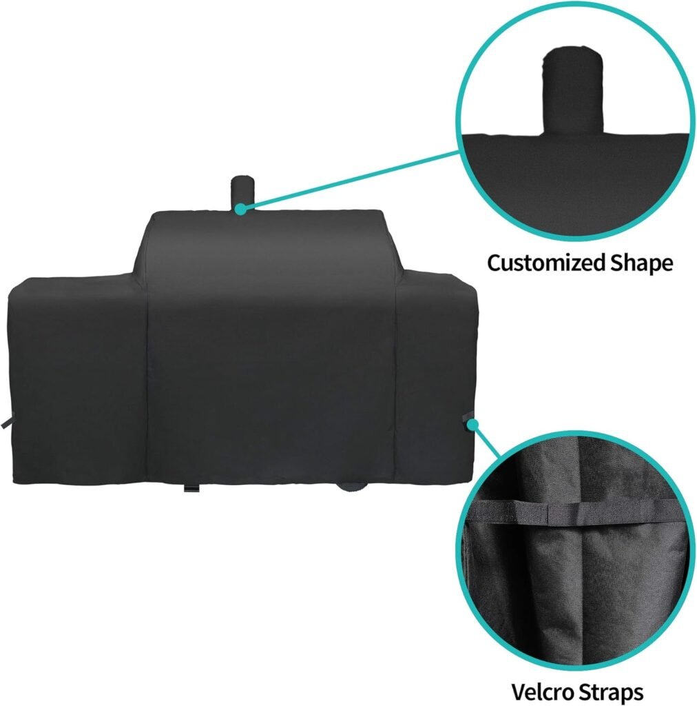 i COVER Grill Cover for Oklahoma Joes Longhorn Combo Charcoal Gas Smokers  Grills Protection Heavy Duty Waterproof Patio Outdoor Canvas Barbeque BBQ Smoker Covers