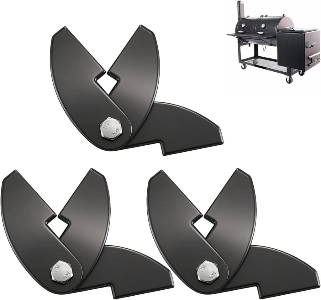 3-Pack Large Heavy Duty BBQ Smoker Hinge Compatible with Burn Shop BBQ Smoker Hinge Doors x/4 Parts Weld On Heavy Duty/16 Plate Steel (Include Bolt, nut and washers)