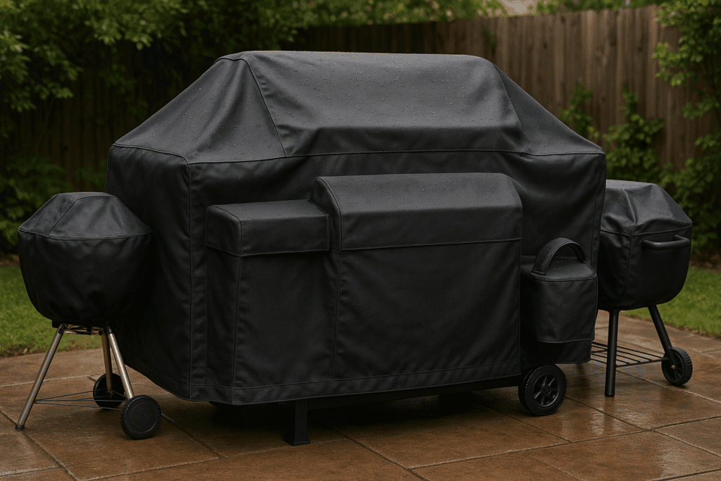 ICOVER 82in Grill Cover 600D Heavy-Duty Waterproof Patio Outdoor Canvas BBQ Barbecue Smoker/Grill Cover for Weber Char-Broil Brinkmann Holland and JennAir ICOVER 82in Grill Cover 600D Heavy-Duty Waterproof Patio Outdoor Canvas BBQ Barbecue Smoker/Grill Cover for Weber Char-Broil Brinkmann Holland and JennAir