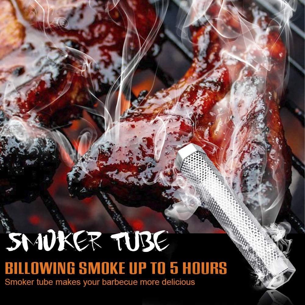 Pellet Smoker Tube 6inch Smoke Tube - Stainless Steel Wood Tube - Suitable for Any Grill or Smoker - Adds Delicious Wood Smoke Flavor on Your Barbecue Food (6 inch) Pellet Smoker Tube 6inch Smoke Tube - Stainless Steel Wood Tube - Suitable for Any Grill or Smoker - Adds Delicious Wood Smoke Flavor on Your Barbecue Food (6 inch)